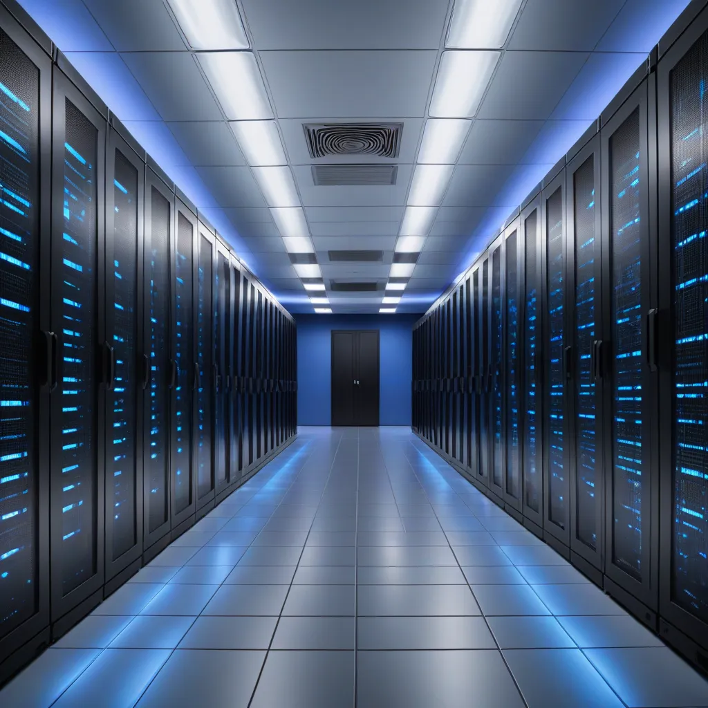 Europäisches Rechenzentrum als Sinnbild für Datensouveränität und EU-AI-Act-Compliance