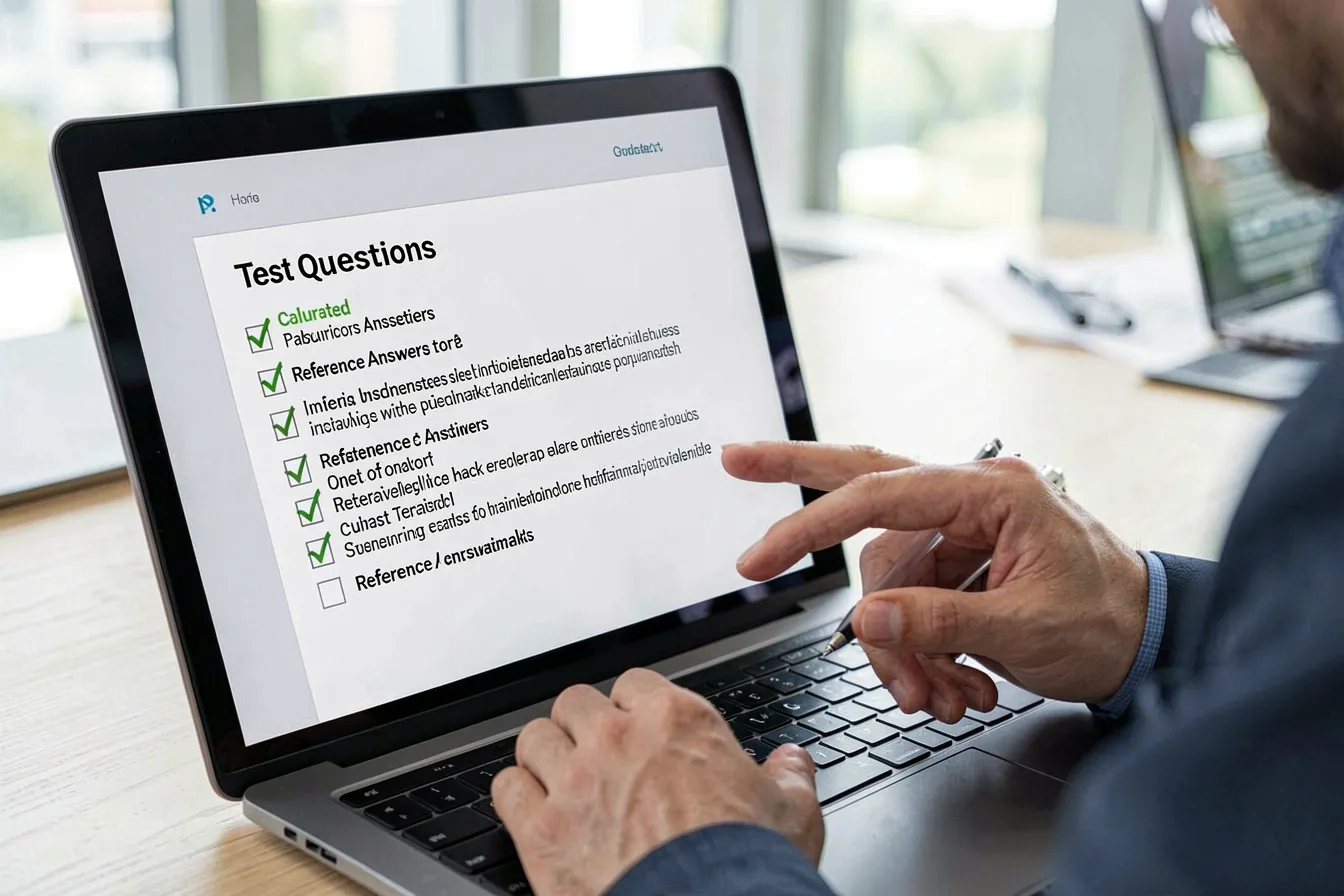 Katalog aus Testfragen und geprüften Antworten für die KI-Evaluation