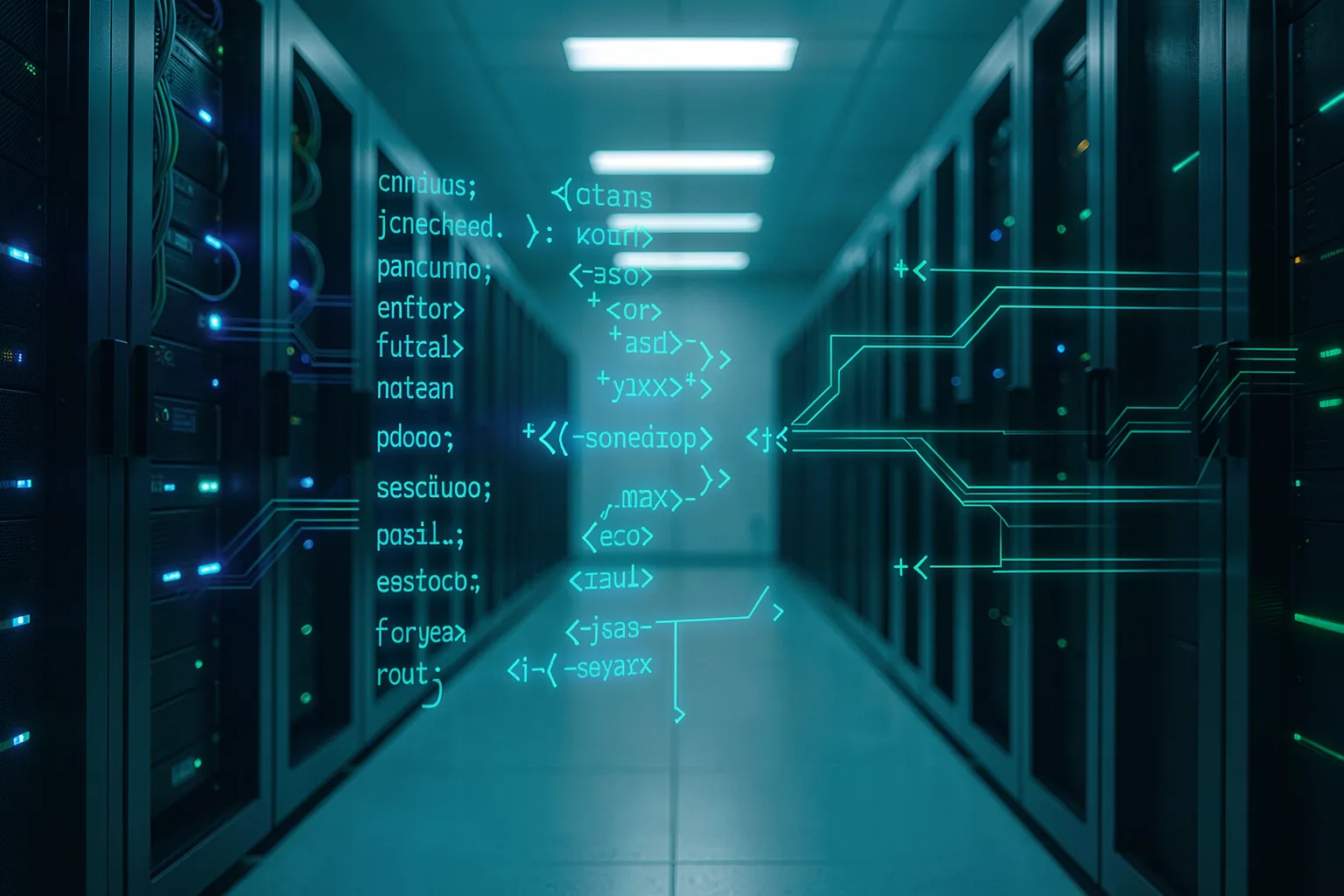 Konzept strukturierter KI-Ausgaben: geordnete JSON-Daten aus Sprachmodellen in Unternehmenssystemen