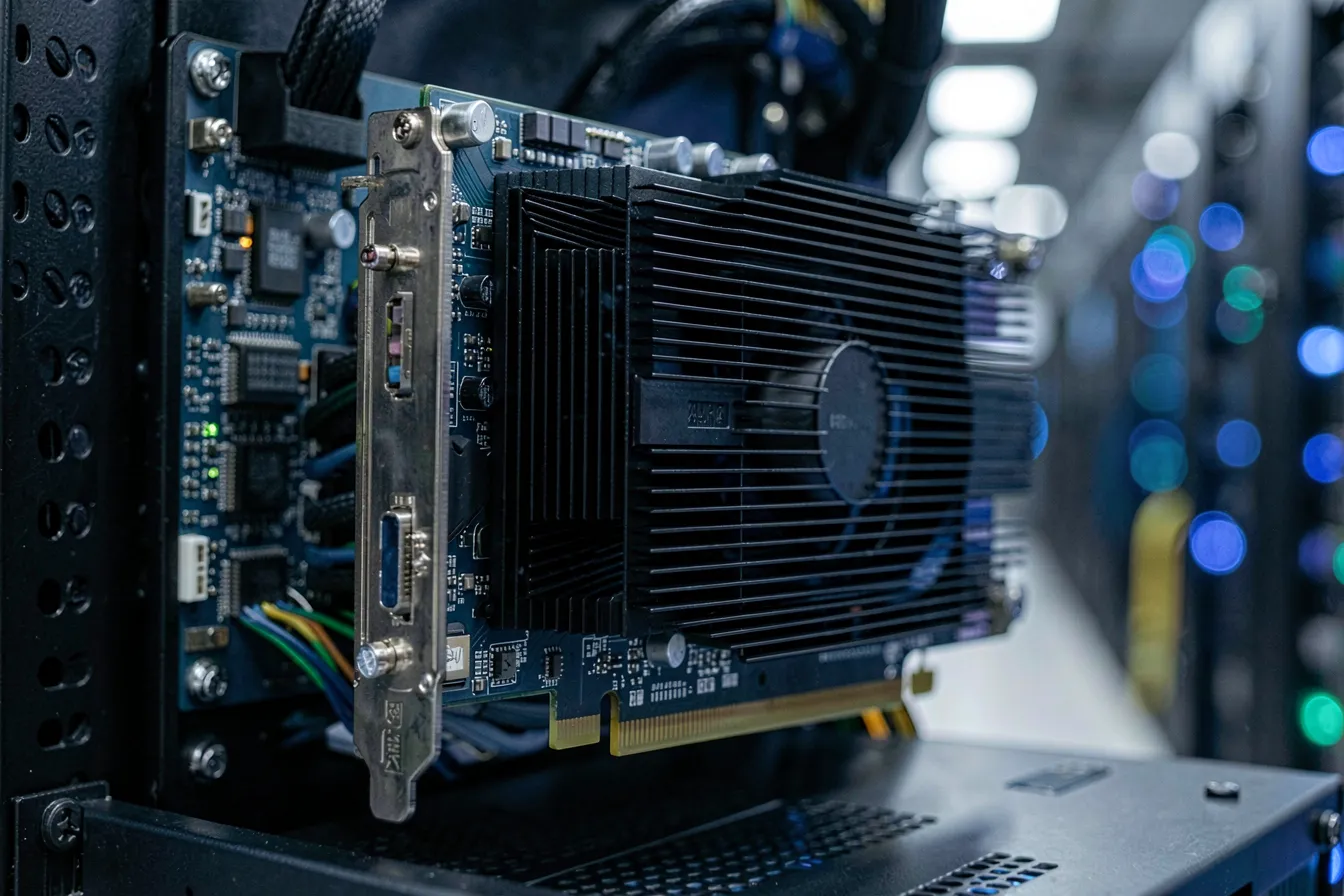 GPU-Beschleunigerkarte in einem Inferenz-Server