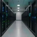 Moderner Enterprise-Serverraum mit GPU-Servern für KI-Inferenz