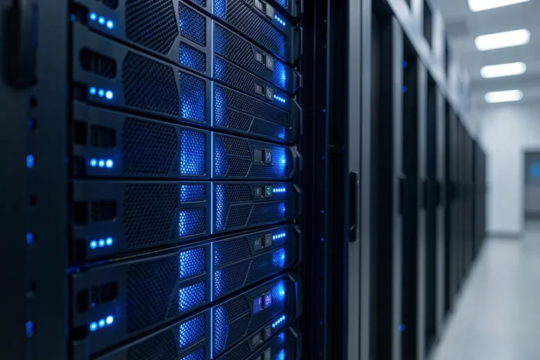 Serverraum mit GPU-Servern für selbst-gehostete KI-Inferenz
